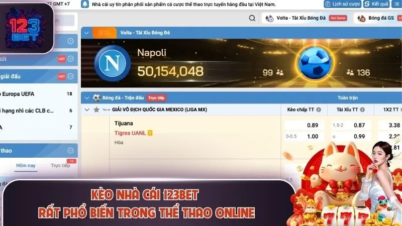 Kèo Nhà Cái 123Bet – Bí Quyết Đọc Và Theo Dõi Tỷ Lệ Chuẩn 2 Kèo nhà cái 123Bet rất phổ biến trong thể thao online