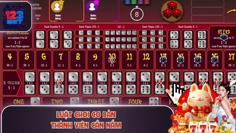 Sicbo Live 123Bet - Siêu Phẩm Giải Trí Hot Nhất Tại Nền Tảng 3 Luật chơi cơ bản thành viên cần nắm khi tham gia